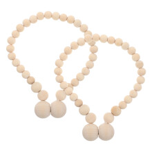 4Stk Boho Gardinenhalter Holz Magnetverschluss Beige Für Zuhause