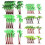 155Ud Miniatura Plástico Verde Para Decoración Tropical 2