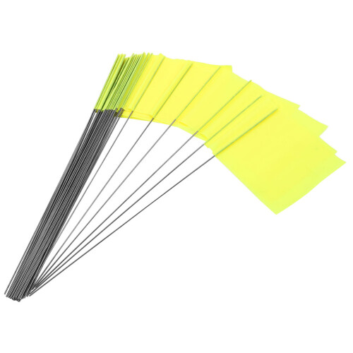 200Pièces Petits Drapeaux Jaunes Pour Marquage Extérieur 2