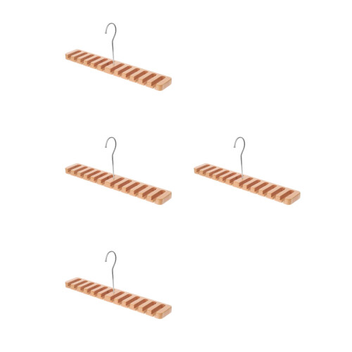 4Stk Gürtelaufhänger Aus Holz Beige Mit 12 Fächern 1