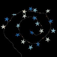 5Pcs Ocean Style Wooden Party String Lights Battery LED Light Decor