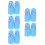 60Pcs Stackable Plastic Cups Sky-Blue for Cup Games and Party Fun 9