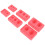 9Pcs Plastic Clay Tools Red Bead Molds with Measuring Tool for DIY Use 3