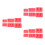 9Pcs Plastic Clay Tools Red Bead Molds with Measuring Tool for DIY Use 4