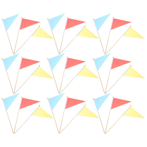 120Pcs Triangle Flags Quick Install Safety Marker Flags