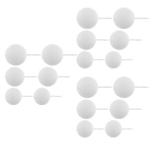 54Pcs White Foam Bauble Ornaments for DIY Xmas Tree Holiday Decor
