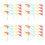 120Pcs Triangle Flags Quick Install Safety Marker Flags 6