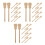 30Pcs Khaki Bamboo Fan Sticks for DIY Handheld Fan Frames Wedding Use 8