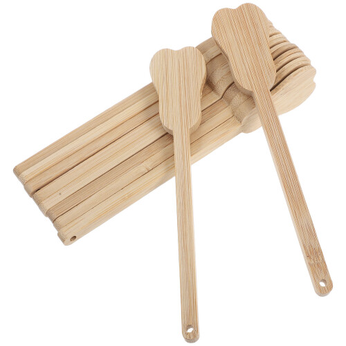 30Pcs Khaki Bamboo Fan Sticks for DIY Handheld Fan Frames Wedding Use 1