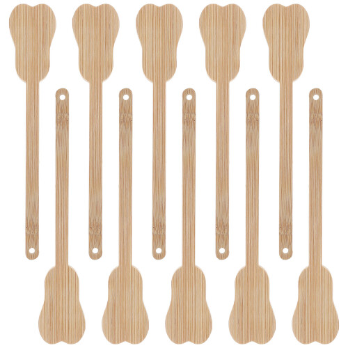30Pcs Khaki Bamboo Fan Sticks for DIY Handheld Fan Frames Wedding Use