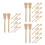 30Pcs Khaki Bamboo Fan Sticks for DIY Handheld Fan Frames Wedding Use 3