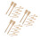 30Pcs Khaki Bamboo Fan Sticks for DIY Handheld Fan Frames Wedding Use 9