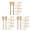 30Pcs Khaki Bamboo Fan Sticks for DIY Handheld Fan Frames Wedding Use 5
