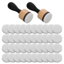 4Pz Mini Inchiostro Manico Legno Spugna Per Scrapbook