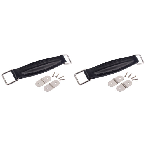 2Pz Tracolla Nera in Pelle PU Per E Speaker Chitarra 1