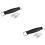 2Pz Tracolla Nera in Pelle PU Per E Speaker Chitarra 6