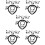 5Conjuntos Tiaras E Elásticos Panda Para Decoração De Cabelo 10
