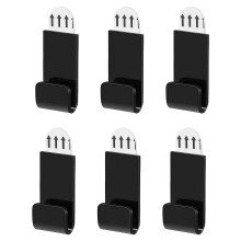 Set van 6 acryl transparante vinyl wandplanken Verticale-Zwart