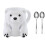 Animal Shape Ice Cream Pints Holder-Polar Bear White With spoon 1
