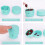 Plastic Cherries Pitter Device Portable Cherries Pitting-Blue 5