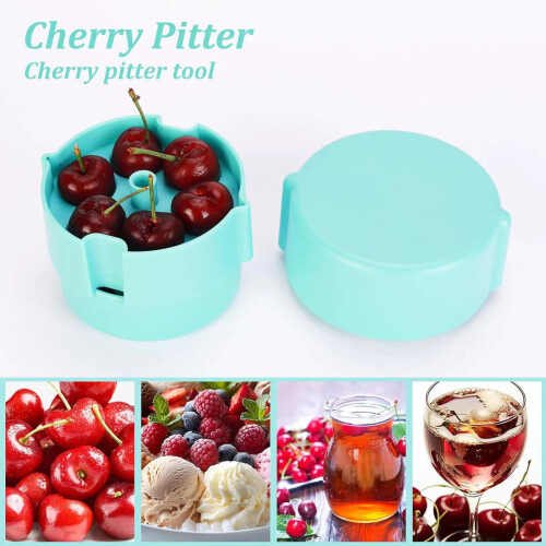 Multipurpose Cherries Pitter Gadget Household Plastic Fruit-Red 2