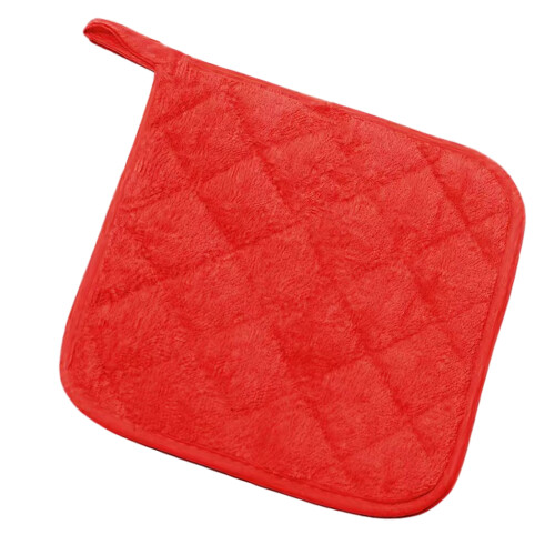 Heat Resistant Hanging Heatproof Pad Polyester Kitchen Mats-Red