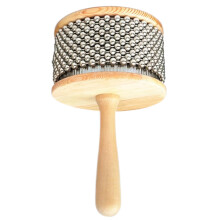 Cabasa Percussion Instrument, 4.5 Inch Stainless Steel with Wooden Handle, Latin Percussion for Band Music Training, Hand Percussion Instruments