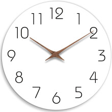 Decorative Wall Clock, Easy to Read Wall Clock Decor with Battery Operated Movement for Kitchen Bathroom, Modern Minimalist Silent Non Ticking Wall Cl