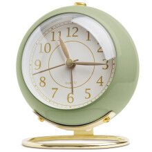 Réveil pour gros dormeurs, horloge analogique facile à lire avec mouvement silencieux (sans tic-tac), petite horloge de table à piles pour une