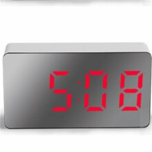 Adjustable Brightness, USB Charging with Stylish and Compact Build and Modern Decoration Appeal, LED Mirror Digital Clock Dimmable Display for Bedroom