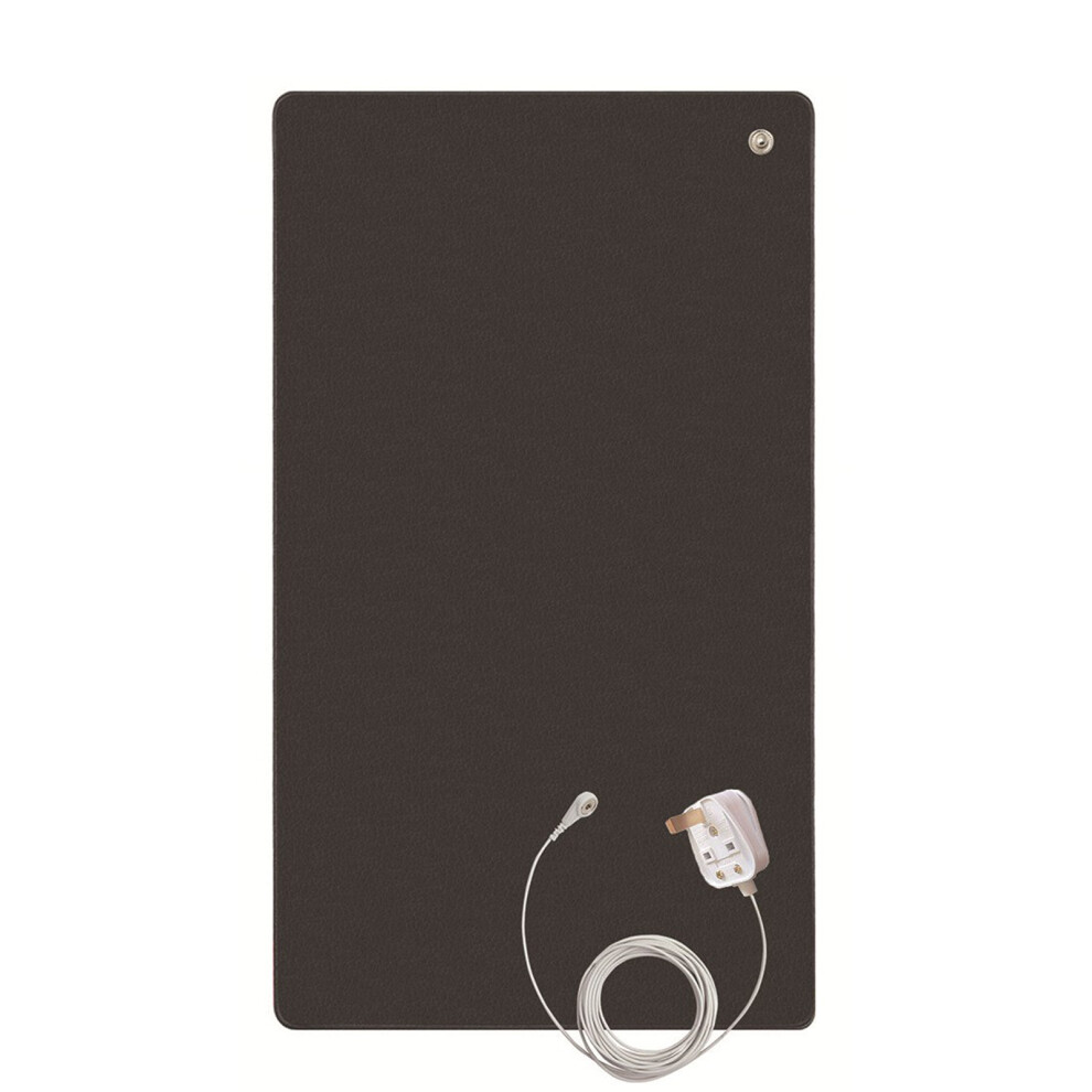 Grounding Mat Pad For Workspace, Conductive Vegan Leather Anti Static Wellness Energy Grounding Mat With Reinforced Edges Easy To Clean Leather Surfac 9468298619150