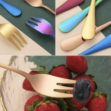 Garfos para Salada, Talheres Premium em Aço Inoxidável para Refeições Versáteis, Conjunto de 7, Duráveis e Confiáveis com Tecnologia de