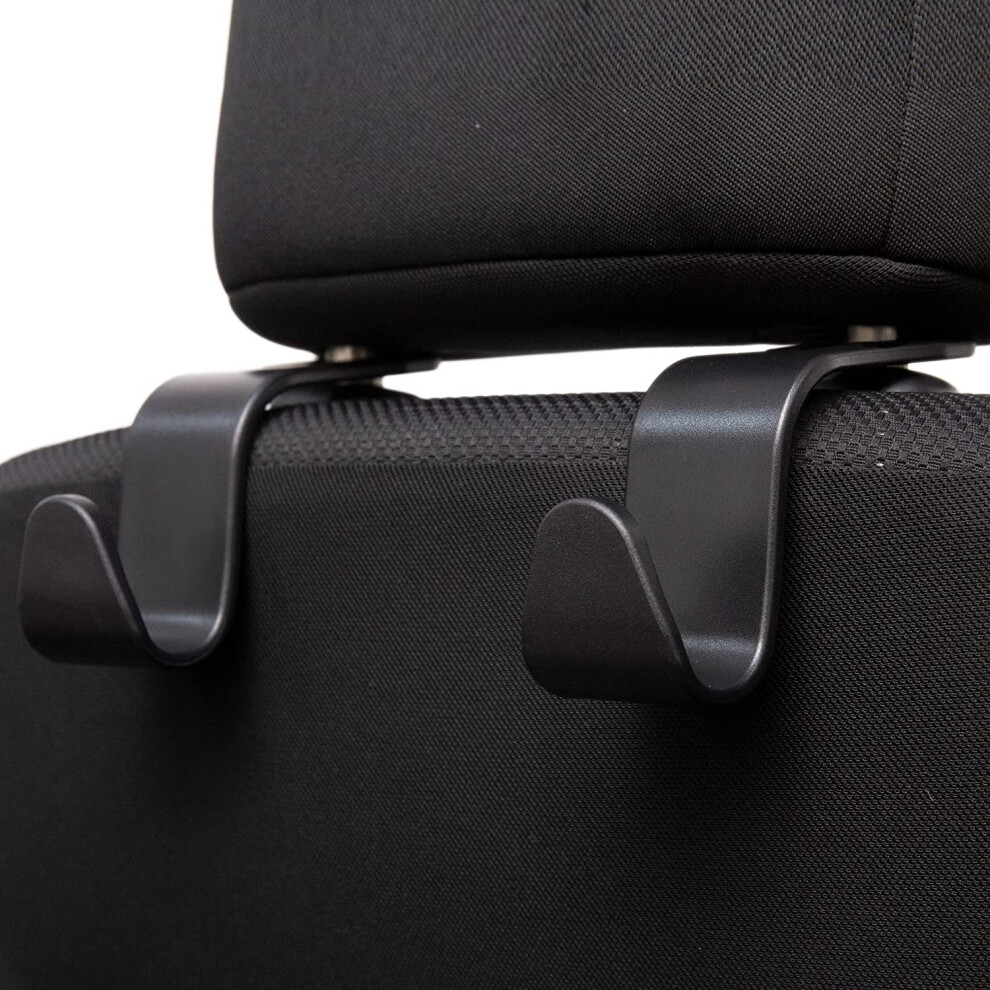 Universal Car Seat Headrest Hooks, S-Type Hangers, Storage Organizer For All Vehicles, Enhanced Durability And Simple Installation, Optimized Black 9128293471350