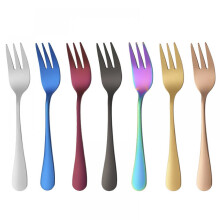 Salatgabeln für Verkostungen und Desserts, 7er-Set, Edelstahl-Besteck mit schwarzem Satin-Finish für klassisches Design und zeitlose Eleganz