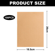 Papel kraft vintage para cartas, superfície lisa para caneta esferográfica, caneta tinteiro e lápis, ideal para caligrafia ou desenho.