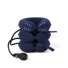 Nakkesmerter lindring for justerbar oppblåsbar, unik praktisk design cervical traction device sammenleggbar nakkestrekker hjemmebruk