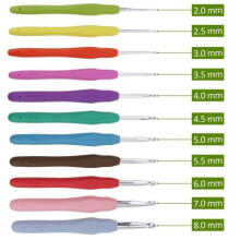 Beginners Crochet Hooks Set For Various Needs, Ergonomic Crochet Hooks With Soft Non-slip Handle, Strong And Durable Aluminum Crochet Needle,
