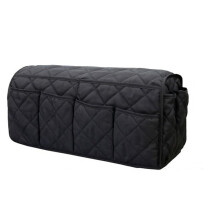 Sofa Armrest Storage Bag with 14 Pockets (Black, 50x22x22cm)