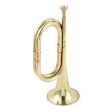 Professional brass instrument made of copper alloy, youth horn with clear sound quality, lightweight and portable for military bands and school bands.