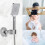 Adjustable Shower Head Holder with Secure Suction Grip, Universal Shower Bracket for Bathroom 4