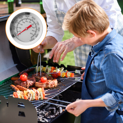 Bimetallic Grills Thermometers Nonrust Steel Construction High 1