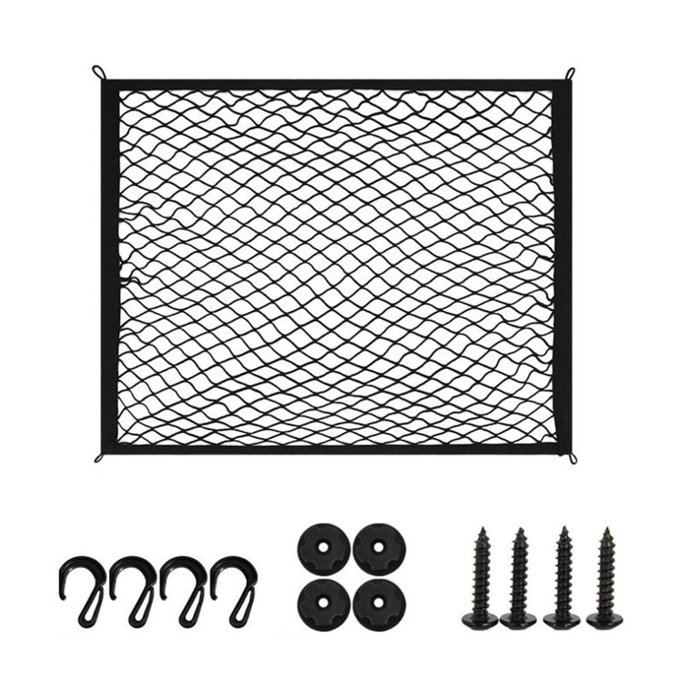 Car Trunk Organizer Cargo Net For Suv Truck, Elastic Storage Bag With Secure Item Hold 9189345165177