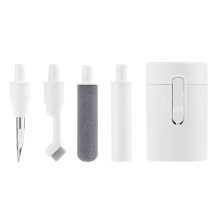 Electronic set with soft brush and flocking sponge, precise for headphones, phones, and keyboards.
