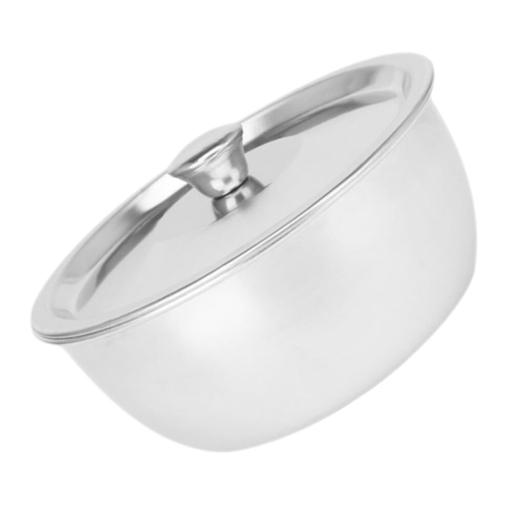 Stainless Steel Toddler Bowl with Lid, FoodGrade Kids Snack and Soup Container, 10x10x4cm