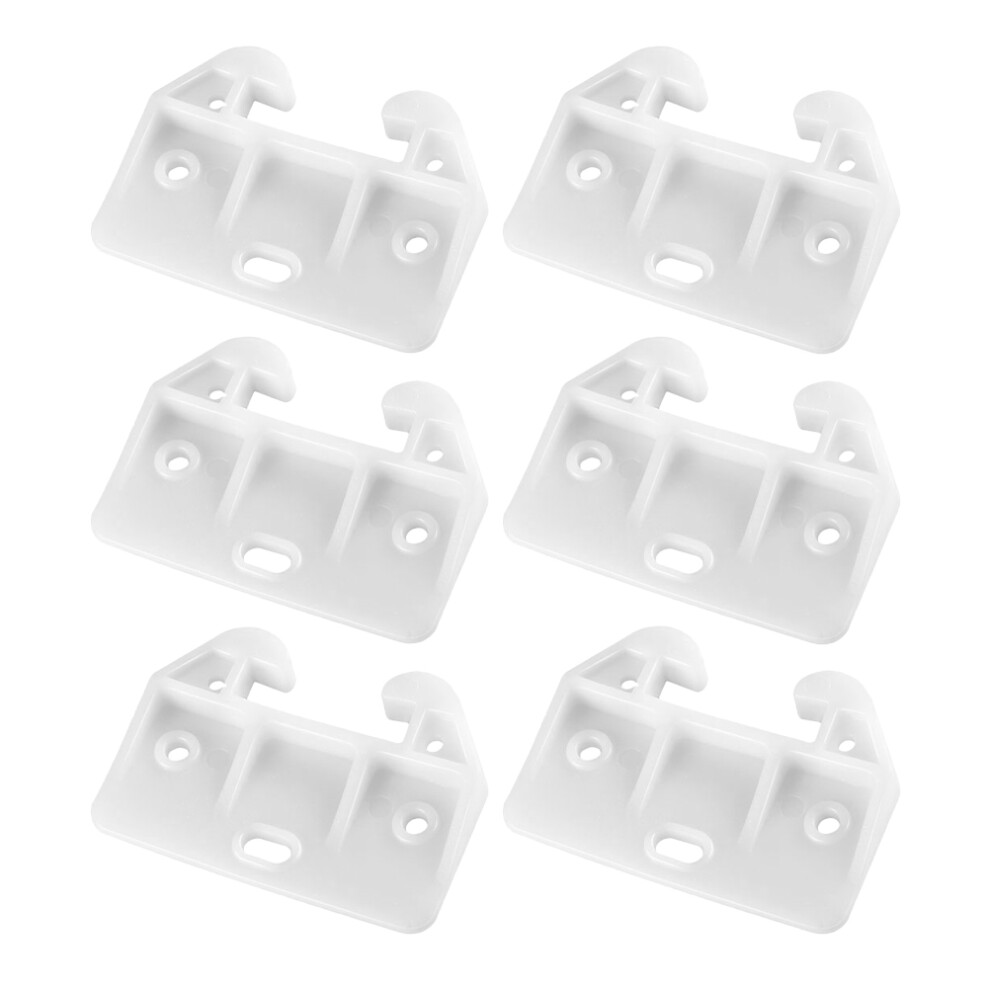 24Pcs White Drawer Glides Plastic Bottom Mount For Cabinet Drawers 3591469909050