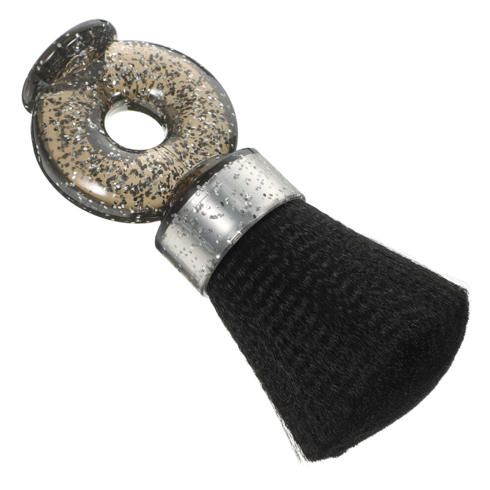 Black Neck Brush, Barber Brush, Hair Removal Brush, Hair Cleaning Brush, Salon Shaving Brush, Beard Care, Manual Shave, Professional Beard Brush,