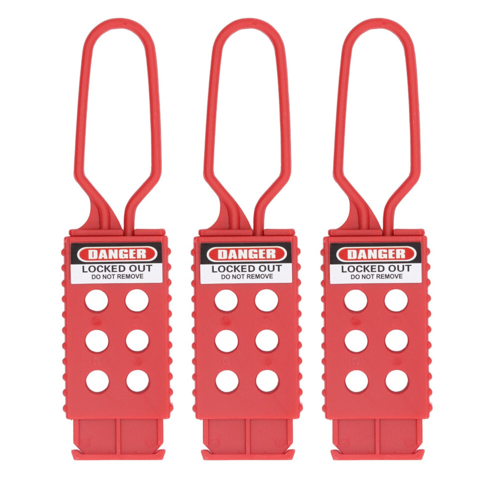 Lockout Tagout Hasp 6 Hole Safety Device For Multiple Padlocks Industrial Security 3Pcs 9412369364418