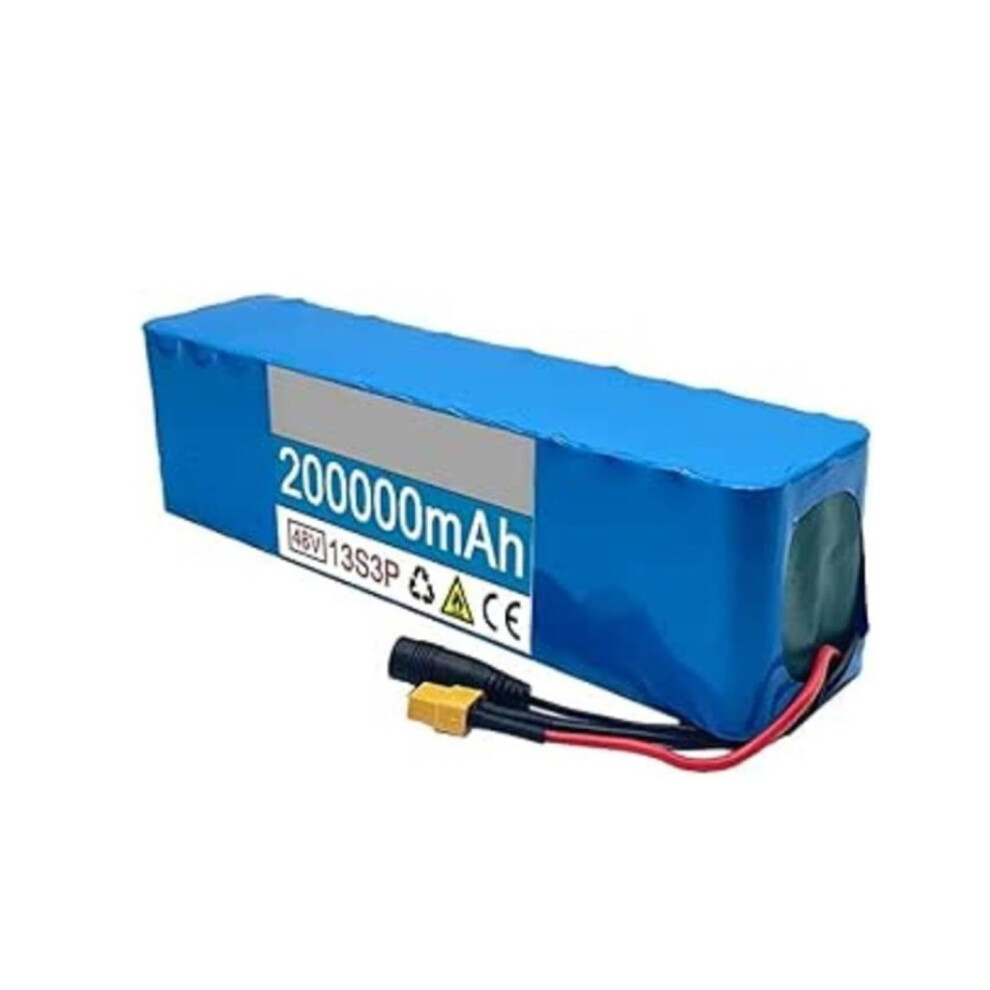 48V 200Ah Ebike Lithium Ion Battery with Charger, Waterproof Pack, Intelligent BMS for 200800W Motors