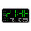 Digital Wall Clock with Large LED Display, Dual Alarms Setting Modern Timepiece with Temperature Display and Adjustable Brightness, Remote Control Fun 1