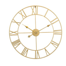 Silver Metal Wall Clock, Non-Ticking Quartz Movement, Modern Iron Wall Clock with Digital Display and Silent Operation, Rust-Resistant Decorative Time